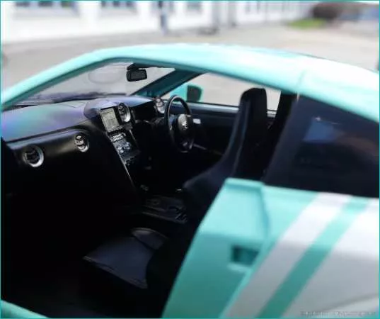 1:18 Nissan GTR35 2.0 LB Work - Mintgreen - Echtalu-PVC-Felgen in OVP